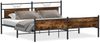 vidaXL Metallbett ohne Matratze Räuchereiche 193x201 cm 3325116 Bild 2