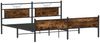 vidaXL Metallbett ohne Matratze Räuchereiche 193x201 cm 3325116 Bild 3