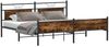 vidaXL Metallbett ohne Matratze Räuchereiche 193x201 cm 3325116 Bild 5