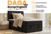 Deine Möbel 24 Boxspringbett DAGA MINI Boxbett Polsterbett Kompletbett Velour Cord (Jugendbett Jugendzimmer Schlafzimmer Bett, 3-St, 100x200 120x200 Creme Beige Hellgrau Grau Anthrazit Schwarz), mit einer durchgehenden Matratze Taschenfederkern-Matratz... Bild 2