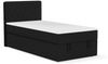 Deine Möbel 24 Boxspringbett DAGA MINI Boxbett Polsterbett Kompletbett Velour Cord (Jugendbett Jugendzimmer Schlafzimmer Bett, 3-St, 100x200 120x200 Creme Beige Hellgrau Grau Anthrazit Schwarz), mit einer durchgehenden Matratze Taschenfederkern-Matratz... Bild 5