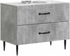 vidaXL Nachttisch Betongrau 62 x 34,5 x 47,5 cm Holzwerkstoff 894778 Bild 2