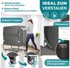 KESSER® Klappbett 200x90cm Gästebett inkl. Matratze aus Memory-Schaum & Rollen | faltbares Reisebett mit Metallrahmen für Erwachsene belastbar bis 250kg | Metallbett mit Schaumstoffmatratze & Cover Anthrazit, Premium Komfort Bild 2