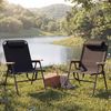 2er-Set Campingstuhl HWC-Q44, Gartenstuhl Balkonstuhl Freizeitstuhl, klappbar verstellbar Outdoor Metall Stoff ~ schwarz Bild 1