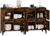 2 Stk. Sideboards, Kommoden Räuchereiche 60x35x70 cm Holzwerkstoff j3539p Bild 5