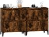 2 Stk. Sideboards, Kommoden Räuchereiche 60x35x70 cm Holzwerkstoff j3539p Bild 4
