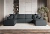 99rooms Gusto Wohnlandschaft Cordstoff POSO Graphit mit Schlaffunktion Bild 2