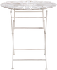 Outdoor Bistrotisch PAVIA 71 cm 71 cm Metall Cremeweiß Bild 4