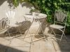 Outdoor Bistrotisch PAVIA 71 cm 71 cm Metall Cremeweiß Bild 3