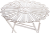 Outdoor Bistrotisch PAVIA 71 cm 71 cm Metall Cremeweiß Bild 5