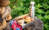 ECHTWERK Trinkflasche, mit Bambusdeckel und Silikonband, Innen und außen poliert Bild 3