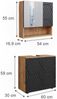 Badmöbel-Set Irma Anthrazit mit Wabenstruktur 2 Teile, Unterschrank 60 cm Vicco Bild 3