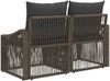 vidaXL Garten-Sofa 2-Sitzanzahl Grau Poly-Rattan 42026708 Bild 5