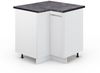 Eckunterschrank Fame-Line Weiß Hochglanz 80.5 cm , AP Anthrazit Vicco Bild 4