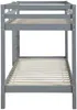 Vente-unique - ANICET Bett Holz, Platte Grau - B 97 cm x H 140 cm x L 198 cm Bild 3