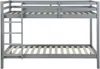 Vente-unique - ANICET Bett Holz, Platte Grau - B 97 cm x H 140 cm x L 198 cm Bild 2