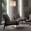 LED Stehleuchte, Metall, Gold, Glasstäbe, E27, H 152 cm Bild 5