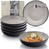 SÄNGER Teller Set Luxor, (6 St), Pastaschalen Set, Steingut, Handmade, Braun-Beige, VALUE COLLECTION Bild 4