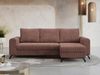 Ecksofa Wohnzimmer aus Cordstoff mit Schlaffunktion - HUGO-lin - Braun Velours Bild 2