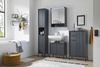 Badezimmer-Set "Lucera" (4-teilig) in Grau matt / schwarz. 192 x 192 x 32 cm (B/H/T) Bild 2