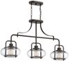 Quoizel QZ-TRILOGY-ISLE-OZ Hängeleuchte Trilogy E27 60W Stahl, Glas; Altbronze L:25. 4cm B:96. 5cm Ø96. 5cm dimmbar höhenverstellbar Bild 3