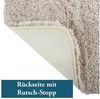 MSV Badteppich Badematte Badvorleger Duschvorleger Mikrofaser Hochflor flauschig 40x60 cm – Beige Bild 3