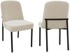 Flieks Esszimmerstuhl (Set, 2 St), 2er Set Polsterstühle Küchenstuhl Samt Beige, schwarze Metallbeine Bild 1