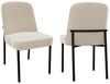 Flieks Esszimmerstuhl (Set, 2 St), 2er Set Polsterstühle Küchenstuhl Samt Beige, schwarze Metallbeine Bild 4