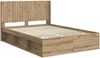 vidaXL Bettgestell mit Stauraum und Kopfteil 2 Stk. Holzwerkstoff 3413860 Bild 4