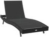 vidaXL Sonnenliege 3 pcs Schwarz 197 x 70 x 82 cm Poly-Rattan 3381203 Bild 5
