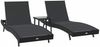vidaXL Sonnenliege 3 pcs Schwarz 197 x 70 x 82 cm Poly-Rattan 3381203 Bild 2