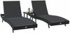 vidaXL Sonnenliege 3 pcs Schwarz 197 x 70 x 82 cm Poly-Rattan 3381203 Bild 3
