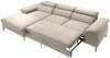Vente-unique - SEPINA Sofa SamtStoff Beige - B 182 cm x H 75 cm x L 288 cm Bild 4