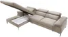 Vente-unique - SEPINA Sofa SamtStoff Beige - B 182 cm x H 75 cm x L 288 cm Bild 5