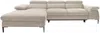 Vente-unique - SEPINA Sofa SamtStoff Beige - B 182 cm x H 75 cm x L 288 cm Bild 3