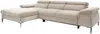 Vente-unique - SEPINA Sofa SamtStoff Beige - B 182 cm x H 75 cm x L 288 cm Bild 2