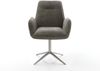 Drehstuhl Zoa-Flex Bouclé Soft Schlamm Fußkreuz Edelstahl 360° drehbar Wippfunktion Taschenfederkern Bild 2