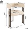 Merax Esszimmerstuhl(Set, 2 St), 2er Set, Make-up-Stuhl, Schminkstuhl Ergonomischer Stuhl, Leichter Luxusstuhl Geschwungene Rückenlehne, Beige Bild 4