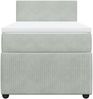 vidaXL Boxspringbett mit Matratze Hellgrau 80x200 cm Samt 3287584 Bild 4