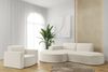 Sofa Set 2-teilig Sessel und Ecksofa PALMA XS Stoff Ascot Beige Ottomane Links Bild 5