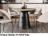 MEBLINI Esstisch Rund Ausziehbar aus Metall - 100-176x77cm - LAMORE - Artisan Eiche/Schwarz Matt - Loft - Esszimmertisch Modern - Küchentisch - Ausziehtisch - Round Dining Table - Esszimmertische Bild 4