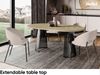 MEBLINI Esstisch Rund Ausziehbar aus Metall - 100-176x77cm - LAMORE - Artisan Eiche/Schwarz Matt - Loft - Esszimmertisch Modern - Küchentisch - Ausziehtisch - Round Dining Table - Esszimmertische Bild 3