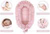 Babynestchen Baumwolle Kuschelnest für Neugeborene 90x50 cm - Baby Nestchen Bett Kokon Baumwolle Schmutziges Rosa Bild 3