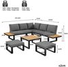 Celya Gartenlounge-Set 6-teiliges Lounge-Set mit verstellbarer Lehne, (mit Ecksofa, Couchtisch und Hockern, 5-fach verstellbare Rückenlehne, wetterfestes Stahlgestell), für Balkon und Terrasse Bild 2