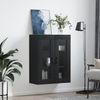 vidaXL Wandschrank Schwarz 69,5x34x90 cm 828477 Bild 3
