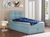 Boxspringbett Best Mini mit Bettkasten und Matratzentopper - Einzelbett mit Bonell-Matratze und Topper, Polsterbett, Bett, Schlafzimmer (Blau (Vidar 83), 80 x 200 cm) Bild 5
