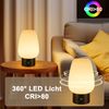 ZMH LED Nachttischlampe Akku Kabellos Aufladbar USB Weiß IP44 Wasserdicht Glas 3000K-6500K Dimmbar Touch Für Schlafzimmer Küche Bild 2