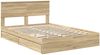 vidaXL Aufbewahrungsbett Sonoma-Eiche 140 x 200 cm Holzwerkstoff 3410793 Bild 4