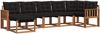 vidaXL Outdoor-Sofagarnitur mit Kissen 7 pcs Natürlich und Schwarz 3368879 Bild 2