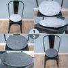 Weiches Filz Sitzkissen zum Wenden Grau Ø35x3cm Bild 5